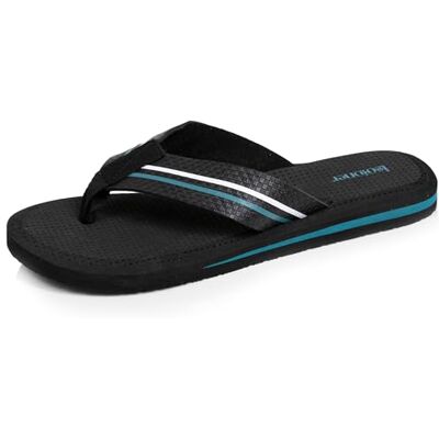 Isotoner Tongs homme sandales plage d'été, semelles légères et confortable, 43, noir/bleu - Publicité Isotoner Tongs homme sandales plage d'été, semelles légères et confortable, 43, noir/bleu - Publicité