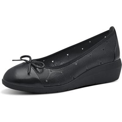 Jana Ballerines Femme à Talon compensé Vegan, Black, 41 EU - Publicité Jana Ballerines Femme à Talon compensé Vegan, Black, 41 EU - Publicité
