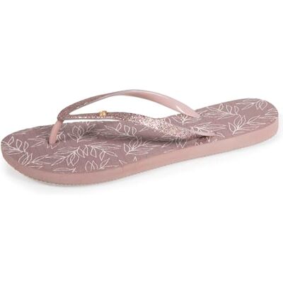 Isotoner Tongs femme confortable imprimé et tiges à paillettes, 37/38, taupe foncé - Publicité Isotoner Tongs femme confortable imprimé et tiges à paillettes, 37/38, taupe foncé - Publicité