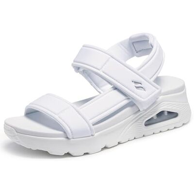 Skechers Femme UNO Summer STAND2 Sandale, White, 39 EU - Publicité Skechers Femme UNO Summer STAND2 Sandale, White, 39 EU - Publicité