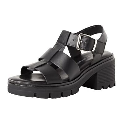 Sandale femme Tamaris à talon bloc en cuir noir 42 EU - Publicité Sandale femme Tamaris à talon bloc en cuir noir 42 EU - Publicité