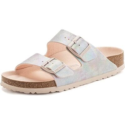Birkenstock Femme Slide Arizona V Irid Black MF N, Rose irisé, 41 EU - Publicité Birkenstock Femme Slide Arizona V Irid Black MF N, Rose irisé, 41 EU - Publicité