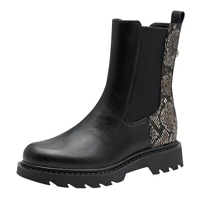 Tamaris Femme Damen Chelsea Bottine, Black Snake, 36 EU - Publicité Tamaris Femme Damen Chelsea Bottine, Black Snake, 36 EU - Publicité