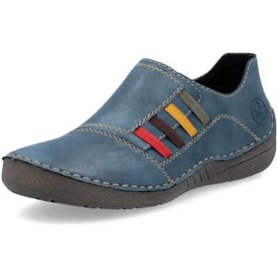 Rieker Mocassins pour Femmes 52560, Pointure:37 EU, La Couleur:Bleu - Publicité Rieker Mocassins pour Femmes 52560, Pointure:37 EU, La Couleur:Bleu - Publicité