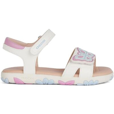 Geox Girl's J Sandal Haiti, White Dk Pink, 7 UK Child - Publicité Geox Girl's J Sandal Haiti, White Dk Pink, 7 UK Child - Publicité