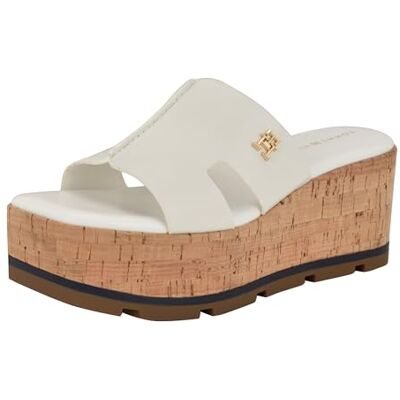 Tommy Hilfiger Sandales compensées Heliena pour femme, blanc, 40.5 EU - Publicité Tommy Hilfiger Sandales compensées Heliena pour femme, blanc, 40.5 EU - Publicité