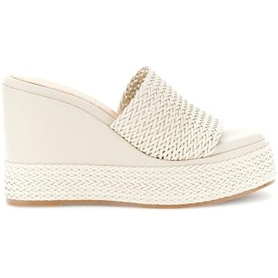CAFèNOIR Sandales-chaussons À Semelle Compensée En Similicuir Tissé Effet Cuir, Pour Femme, Couleur Beige, Taille 36 - Publicité CAFèNOIR Sandales-chaussons À Semelle Compensée En Similicuir Tissé Effet Cuir, Pour Femme, Couleur Beige, Taille 36 - Publicité