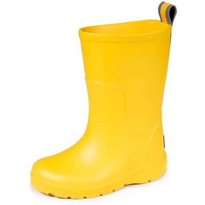 Isotoner Bottes de pluie mixte enfant hautes, ultra confortables et légères, faciles à enfiler, 35/36, jaune - Publicité Isotoner Bottes de pluie mixte enfant hautes, ultra confortables et légères, faciles à enfiler, 35/36, jaune - Publicité