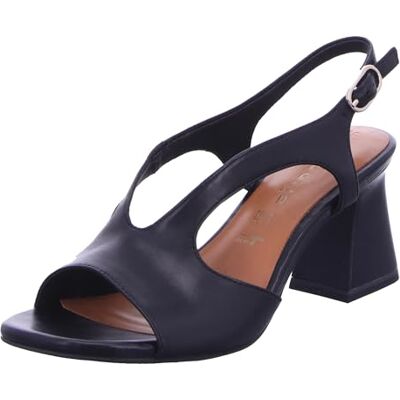 Sandale femme Tamaris à talon bloc en cuir noir 35 EU - Publicité Sandale femme Tamaris à talon bloc en cuir noir 35 EU - Publicité