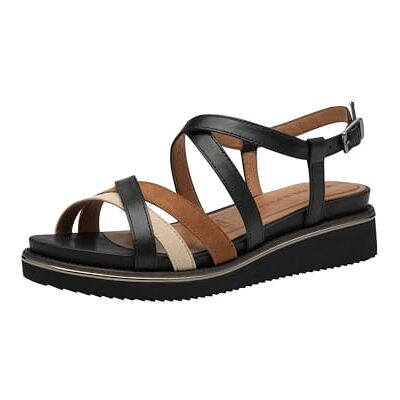 Tamaris Sandales compensées pour femme 1-28237-44 Noir Taille 38 EU, Noir, 38 EU - Publicité Tamaris Sandales compensées pour femme 1-28237-44 Noir Taille 38 EU, Noir, 38 EU - Publicité