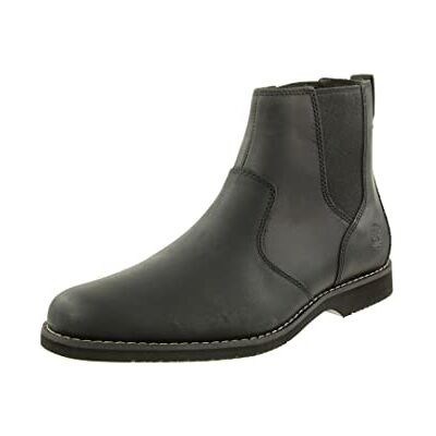 Timberland Homme Woodhull Chelsea Basic Bottine, Black Full Grain, 45.5 EU - Publicité Timberland Homme Woodhull Chelsea Basic Bottine, Black Full Grain, 45.5 EU - Publicité