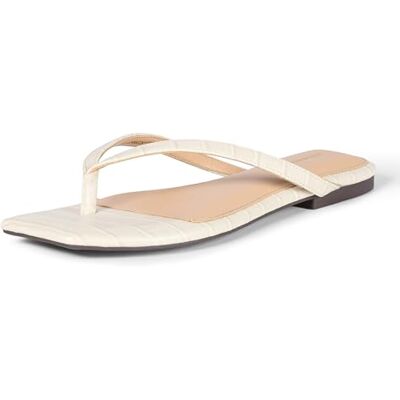Amazon Essentials Tongs à Bouts Carrés Femme, Faux Crocodile Crème, 41 EU - Publicité Amazon Essentials Tongs à Bouts Carrés Femme, Faux Crocodile Crème, 41 EU - Publicité