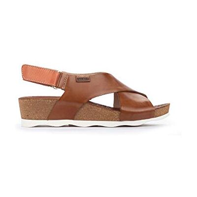 Pikolinos Sandales à semelles compensées en Cuir MAHON pour Femme Color BRANDY - Publicité Pikolinos Sandales à semelles compensées en Cuir MAHON pour Femme Color BRANDY - Publicité