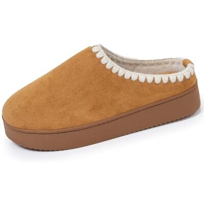 Isotoner Chaussons pantoufles mules femme à talon compensé de 3,5 cm, très confortables, 40, camel - Publicité Isotoner Chaussons pantoufles mules femme à talon compensé de 3,5 cm, très confortables, 40, camel - Publicité