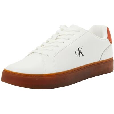 Calvin Klein LTH Ym0Ym01435 Lace-up Classic Cupsole Laceup Homme Low Top Blanc (Bright White/Potters Clay/Gum), 39 - Publicité Calvin Klein LTH Ym0Ym01435 Lace-up Classic Cupsole Laceup Homme Low Top Blanc (Bright White/Potters Clay/Gum), 39 - Publicité