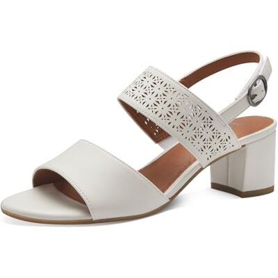 Jana Sandales Femme à Talon festives Vegan, White, 37 EU - Publicité Jana Sandales Femme à Talon festives Vegan, White, 37 EU - Publicité