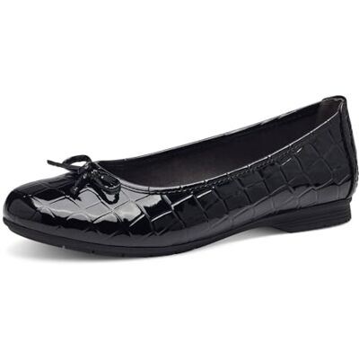 Jana Ballerines avec Noeud Vegan, Noir (Noir Croco), 38 EU - Publicité Jana Ballerines avec Noeud Vegan, Noir (Noir Croco), 38 EU - Publicité