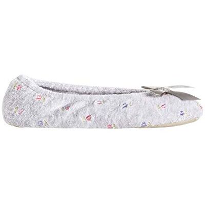 Isotoner Ballerines brodées en tissu éponge pour femme Gris gris, X-Large - Publicité Isotoner Ballerines brodées en tissu éponge pour femme Gris gris, X-Large - Publicité