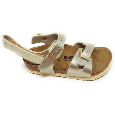 Birkenstock Rio Sandals,Or Métallisé,Sangles Réglables,Semelle en Liège,modèle 1029540 pour les filles, or, 33 EU Stretta - Publicité Birkenstock Rio Sandals,Or Métallisé,Sangles Réglables,Semelle en Liège,modèle 1029540 pour les filles, or, 33 EU Stretta - Publicité