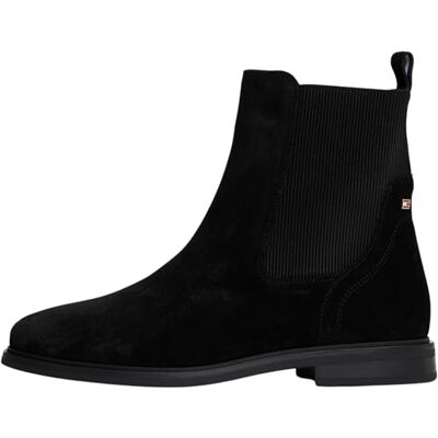 Tommy Hilfiger Bottines Chelsea Femme Flag en Daim, Noir (Black), 37 - Publicité Tommy Hilfiger Bottines Chelsea Femme Flag en Daim, Noir (Black), 37 - Publicité