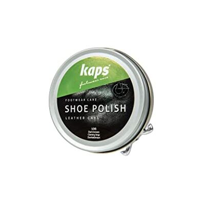 Kaps Cirage pour chaussures, Shine Buff Clean Nourish Leather Shoes Boots, à base de cire naturelle, Shoe Polish Paste Wax, Marron foncé, 50 ml–1,70 fl. oz. Publicité Kaps Cirage pour chaussures, Shine Buff Clean Nourish Leather Shoes Boots, à base de cire naturelle, Shoe Polish Paste Wax, Marron foncé, 50 ml–1,70 fl. oz. Publicité