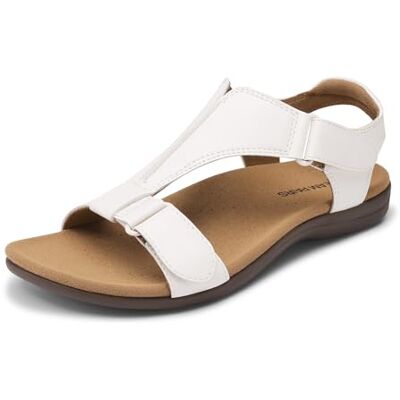 DREAM PAIRS Sandales Femme Confortables Soutien de la Voûte Plantaire, Sandales Orthopédiques Bride en T Semelle Antidérapante Chaussures de Marche Été Plage Voyage,Size 40,Blanc,SDFS26014W - Publicité DREAM PAIRS Sandales Femme Confortables Soutien de la Voûte Plantaire, Sandales Orthopédiques Bride en T Semelle Antidérapante Chaussures de Marche Été Plage Voyage,Size 40,Blanc,SDFS26014W - Publicité
