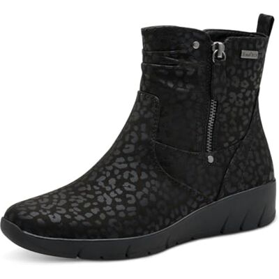 Jana Femme Damen Boot Flat Tex + Vegan, Noir Léopard, 38 EU - Publicité Jana Femme Damen Boot Flat Tex + Vegan, Noir Léopard, 38 EU - Publicité