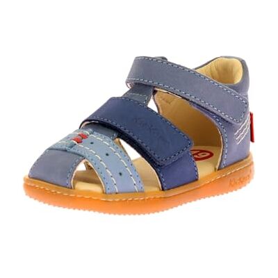 Kickers BAZAR,SANDALE BEBE BLEU TRICOLORE, 26 EU - Publicité Kickers BAZAR,SANDALE BEBE BLEU TRICOLORE, 26 EU - Publicité