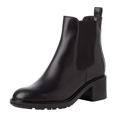 Tamaris Talon bloc en cuir Chelsea pour femme, Noir, 36 EU - Publicité Tamaris Talon bloc en cuir Chelsea pour femme, Noir, 36 EU - Publicité