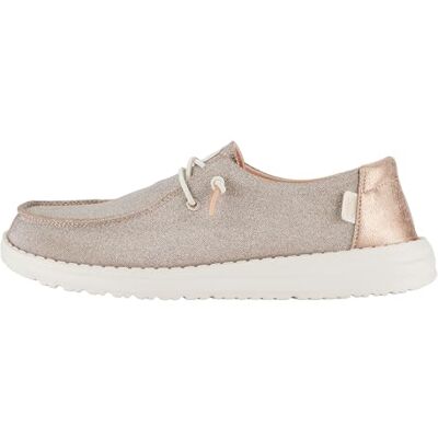 HEYDUDE Wendy Metallic Sparkle Baskets pour Femme Chaussons avec Semelles Confortables Style Mocassin, Rose Gold, 38 - Publicité HEYDUDE Wendy Metallic Sparkle Baskets pour Femme Chaussons avec Semelles Confortables Style Mocassin, Rose Gold, 38 - Publicité