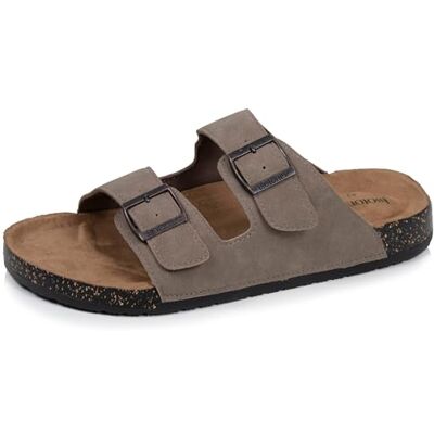 Isotoner Sandales homme à doubles bride, semelle intérieur patch talon ultra confortables, 42, taupe - Publicité Isotoner Sandales homme à doubles bride, semelle intérieur patch talon ultra confortables, 42, taupe - Publicité