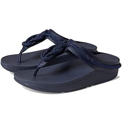 Fitflop Fino Crystal-Cord Leather Toe-Post Sandals - Publicité Fitflop Fino Crystal-Cord Leather Toe-Post Sandals - Publicité