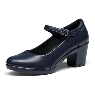 DREAM PAIRS Escarpins Femme Mary Jane Chaussures à Talon Haut Classiques Escarpin à Bout Rond Confortable,Size 37,Navy Blue,SDPU2231W-E - Publicité DREAM PAIRS Escarpins Femme Mary Jane Chaussures à Talon Haut Classiques Escarpin à Bout Rond Confortable,Size 37,Navy Blue,SDPU2231W-E - Publicité