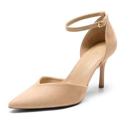 DREAM PAIRS Escarpins Femme à Bout Pointu, Talons Aiguilles 8,5 cm avec Bride Cheville Amovible, Chaussures Confortables et Élégantes,Size 40,Nu,SDPU2215W - Publicité DREAM PAIRS Escarpins Femme à Bout Pointu, Talons Aiguilles 8,5 cm avec Bride Cheville Amovible, Chaussures Confortables et Élégantes,Size 40,Nu,SDPU2215W - Publicité