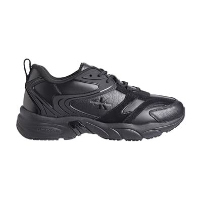 Calvin Klein Baskets Compensées Homme Retro Tennis Low Lace en Cuir, Noir (Triple Black), 44 - Publicité Calvin Klein Baskets Compensées Homme Retro Tennis Low Lace en Cuir, Noir (Triple Black), 44 - Publicité
