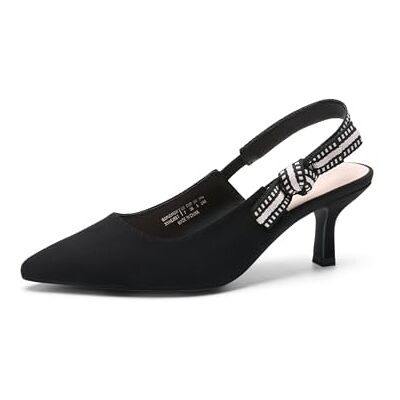 DREAM PAIRS Escarpins à bout fermé pour femme, Daim noir., 38.5 EU - Publicité DREAM PAIRS Escarpins à bout fermé pour femme, Daim noir., 38.5 EU - Publicité