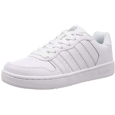 K-Swiss Baskets Court Palisades pour Homme, Blanc Gris., 39.5 EU - Publicité K-Swiss Baskets Court Palisades pour Homme, Blanc Gris., 39.5 EU - Publicité
