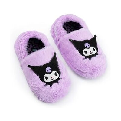 Hello Kitty Pantoufles mocassins violettes Kuromi pour filles Chaussures d'intérieur moelleuses pour enfants Confort et style pour filles, parfaits pour se détendre et jouer - Publicité Hello Kitty Pantoufles mocassins violettes Kuromi pour filles Chaussures d'intérieur moelleuses pour enfants Confort et style pour filles, parfaits pour se détendre et jouer - Publicité
