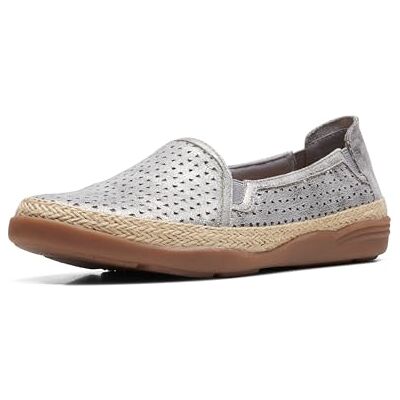 Clarks Femme Elaina Ruby Mocassin, Étain Textile, 41.5 EU Large - Publicité Clarks Femme Elaina Ruby Mocassin, Étain Textile, 41.5 EU Large - Publicité