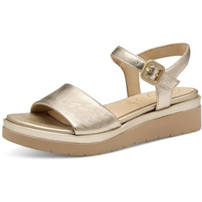 Tamaris Comfort sandales plates femme cuir avec fermeture velcro, Lt Gold, 41 EU - Publicité Tamaris Comfort sandales plates femme cuir avec fermeture velcro, Lt Gold, 41 EU - Publicité