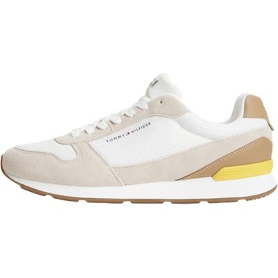 Tommy Hilfiger Homme Light Eva Runner Seasonal Mesh Bas, White (Ecru/Classic Stone), 41 EU - Publicité Tommy Hilfiger Homme Light Eva Runner Seasonal Mesh Bas, White (Ecru/Classic Stone), 41 EU - Publicité