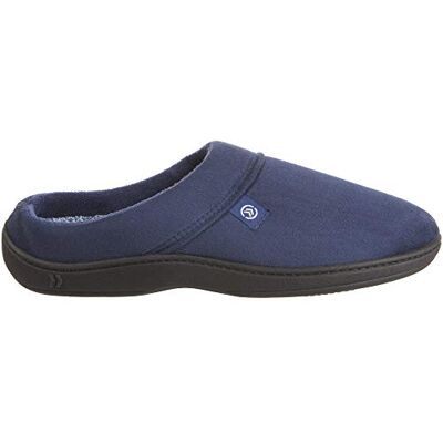Isotoner Pantoufles ouvertes pour homme en mousse à mémoire de forme et semelle pour l'intérieur et l'extérieur, Fuax Microdaim bleu marine, 41/42 EU - Publicité Isotoner Pantoufles ouvertes pour homme en mousse à mémoire de forme et semelle pour l'intérieur et l'extérieur, Fuax Microdaim bleu marine, 41/42 EU - Publicité
