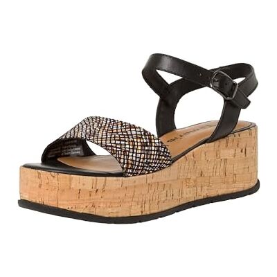 Tamaris Femme Sandale cale, Noir/Comb, 39 EU - Publicité Tamaris Femme Sandale cale, Noir/Comb, 39 EU - Publicité