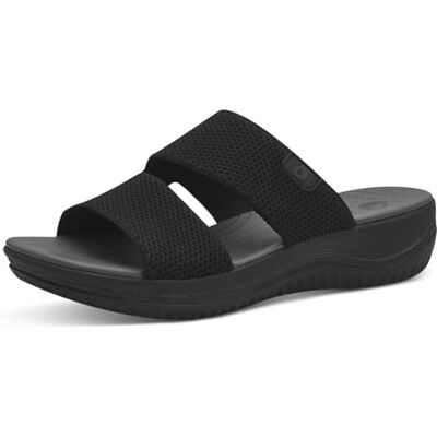 Jana Coshy Pantolette pour Dames Hallux avec Semelle Flexible Élastique, Noir (Noir), 42 EU - Publicité Jana Coshy Pantolette pour Dames Hallux avec Semelle Flexible Élastique, Noir (Noir), 42 EU - Publicité