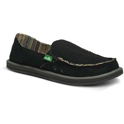 Sanuk Pantoufles Donna en Chanvre pour Femme, Noir, 37 EU - Publicité Sanuk Pantoufles Donna en Chanvre pour Femme, Noir, 37 EU - Publicité