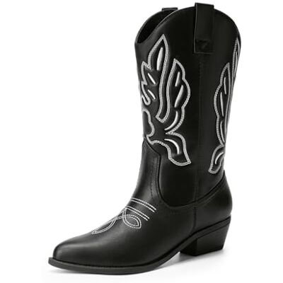DREAM PAIRS Bottes Femme Classique Bottes Western pour Femmes Confortable Bottines Elégantes,Size 41,Noir-PU,DWUMMB2419 - Publicité DREAM PAIRS Bottes Femme Classique Bottes Western pour Femmes Confortable Bottines Elégantes,Size 41,Noir-PU,DWUMMB2419 - Publicité