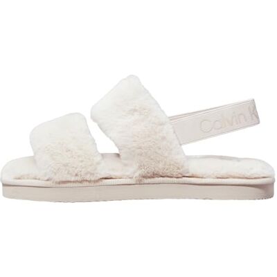 Calvin Klein Tongs Femme Home Velcro Fur en Fourrure Douillette, Multicolore (Triple Eggshell), 39 - Publicité Calvin Klein Tongs Femme Home Velcro Fur en Fourrure Douillette, Multicolore (Triple Eggshell), 39 - Publicité