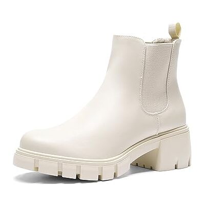 DREAM PAIRS Bottines Chelsea élastiques pour femme Talon bloc bas et épais Semelle à pattes Bottes à talons d'automne SDAB2316W, beige, 42 EU - Publicité DREAM PAIRS Bottines Chelsea élastiques pour femme Talon bloc bas et épais Semelle à pattes Bottes à talons d'automne SDAB2316W, beige, 42 EU - Publicité