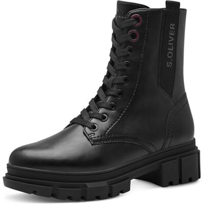 s.Oliver Bottes à lacets sans talon avec fermeture éclair pour femme Végétalien, Noir, 37 EU - Publicité s.Oliver Bottes à lacets sans talon avec fermeture éclair pour femme Végétalien, Noir, 37 EU - Publicité