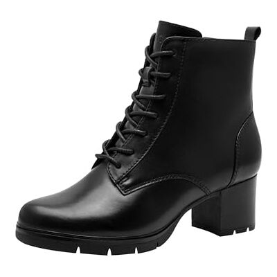 Jana bottines cuir femme à lacets à talon bloc, Black, 38 EU - Publicité Jana bottines cuir femme à lacets à talon bloc, Black, 38 EU - Publicité